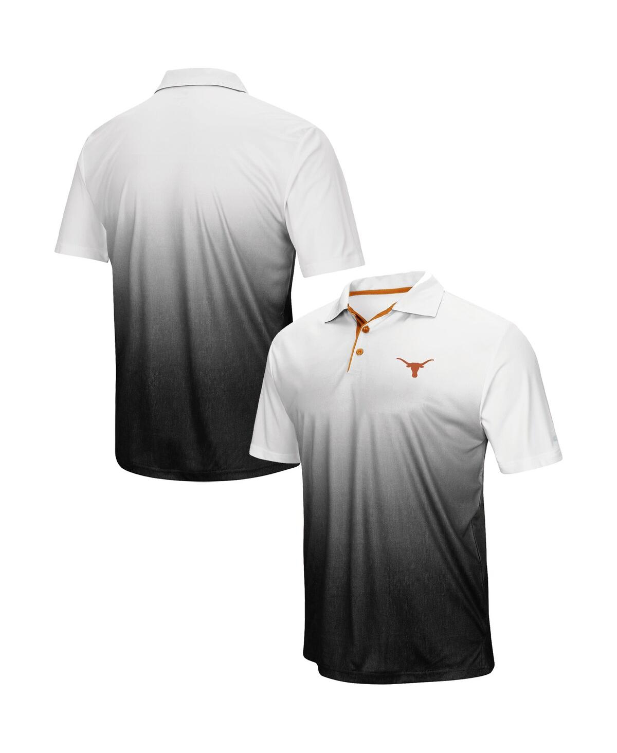 Men's Colosseum White, Charcoal Texas Longhorns Magic Polo Shirt - White, Charcoal
