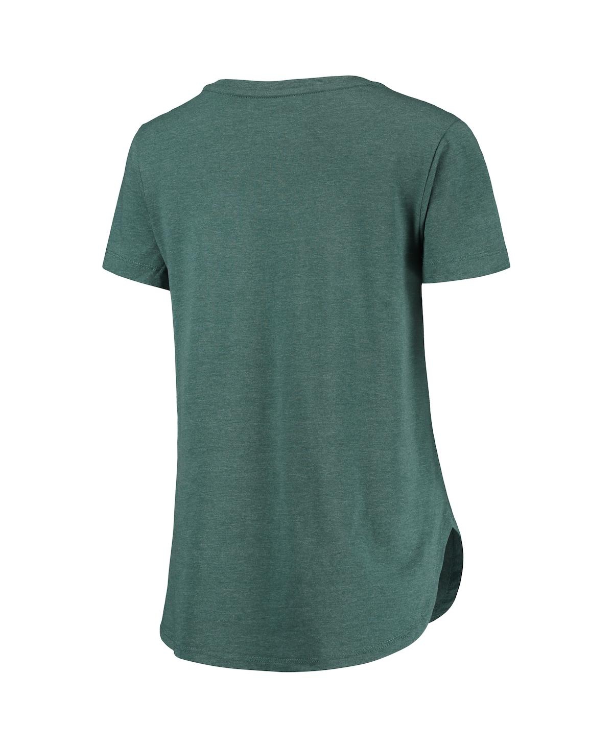 Colosseum Women's  Heathered Green Michigan State Spartans Powered By Title Ix T-shirt In Heathered Green