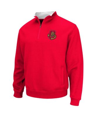 Men's Red Cornell Big Red Tortugas Logo Quarter-Zip Jacket
