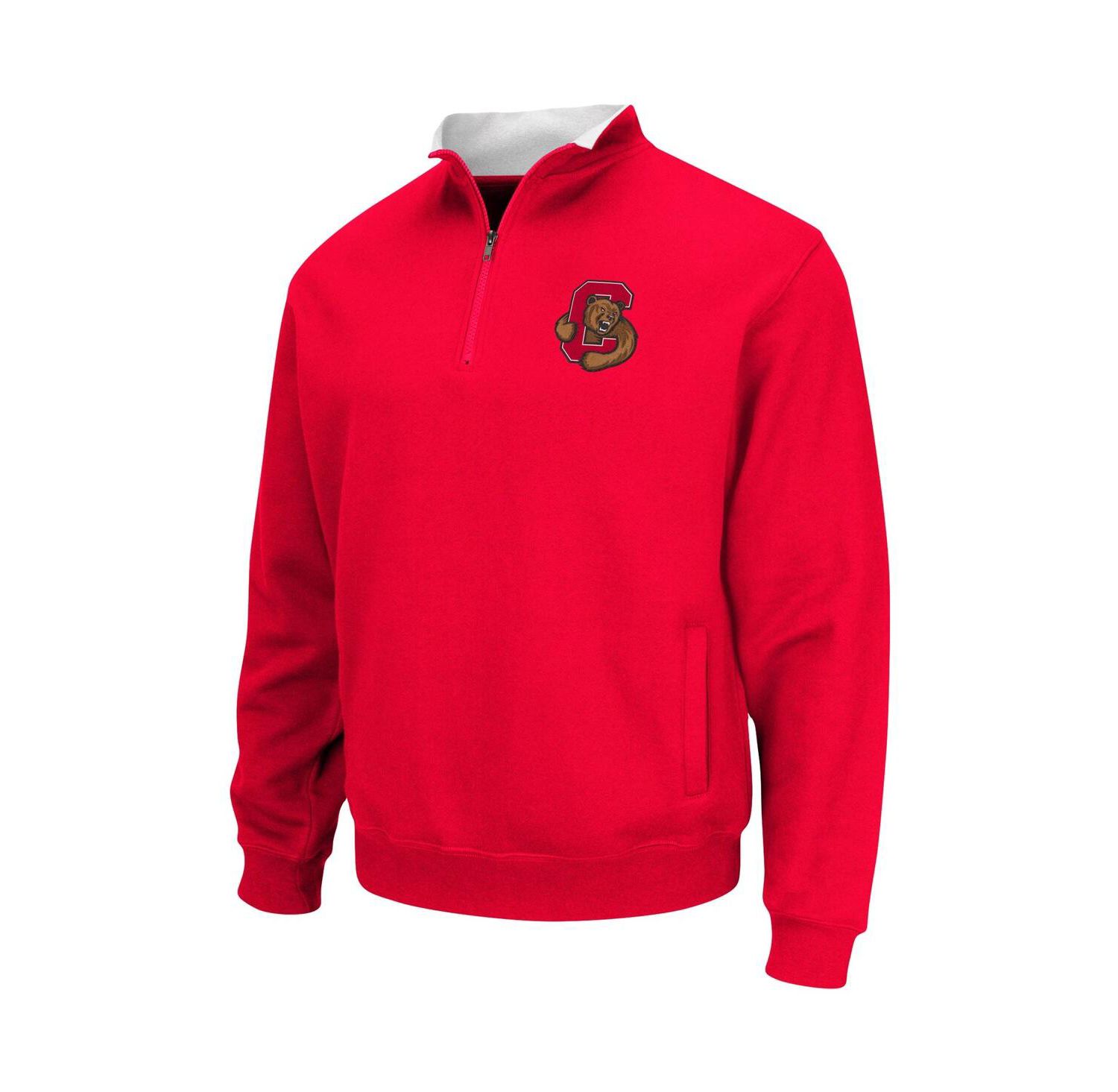 Men's Red Cornell Big Red Tortugas Logo Quarter-Zip Jacket