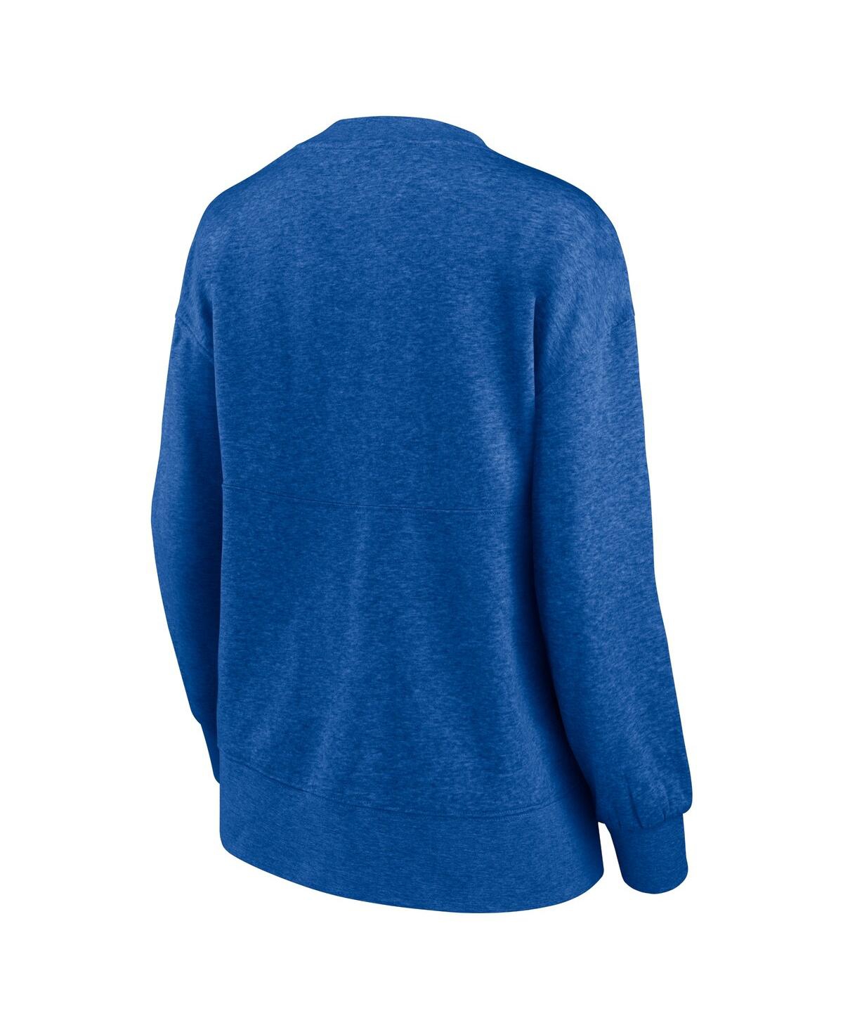 Fanatics Branded Heathered Royal Florida Gators Jump Distribution Pullover Sweatshirt In Heathered Royal