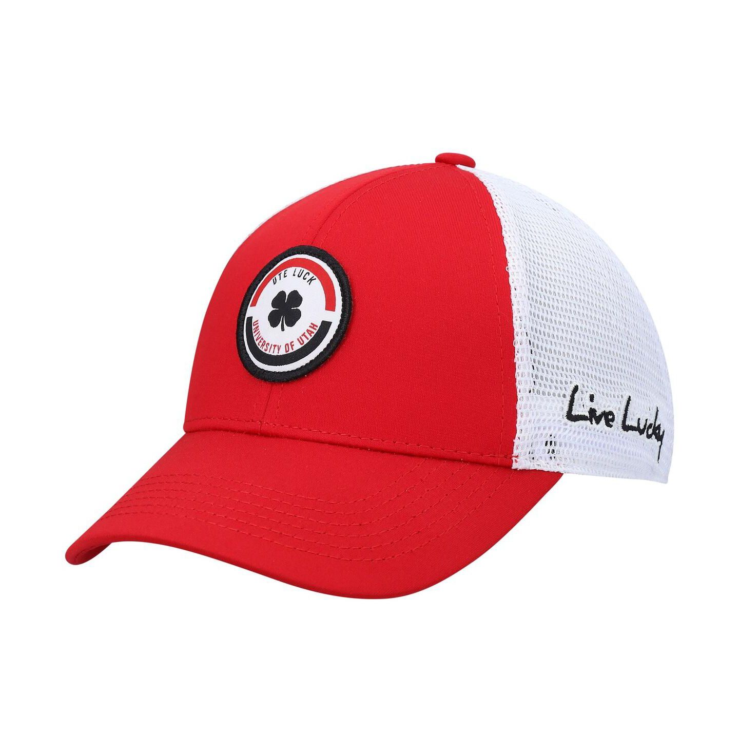 Мужская кепка Black Clover Red, White Utah Utes Motto Trucker Snapback Hat — фото 4