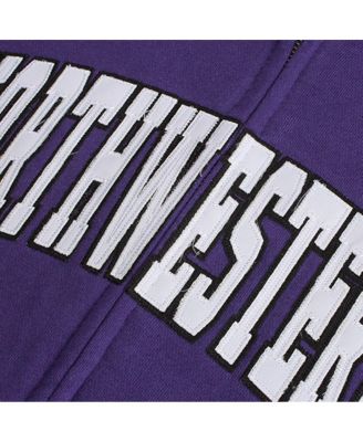 Women's Purple Northwestern Wildcats Arched Name Full-Zip Hoodie