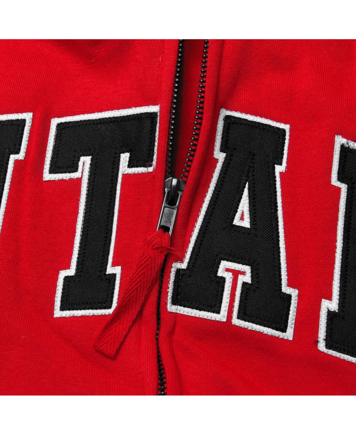 Colosseum Women's  Red Utah Utes Arched Name Full-zip Hoodie In Red