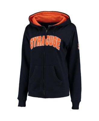 Women's Navy Syracuse Orange Arched Name Full-Zip Hoodie