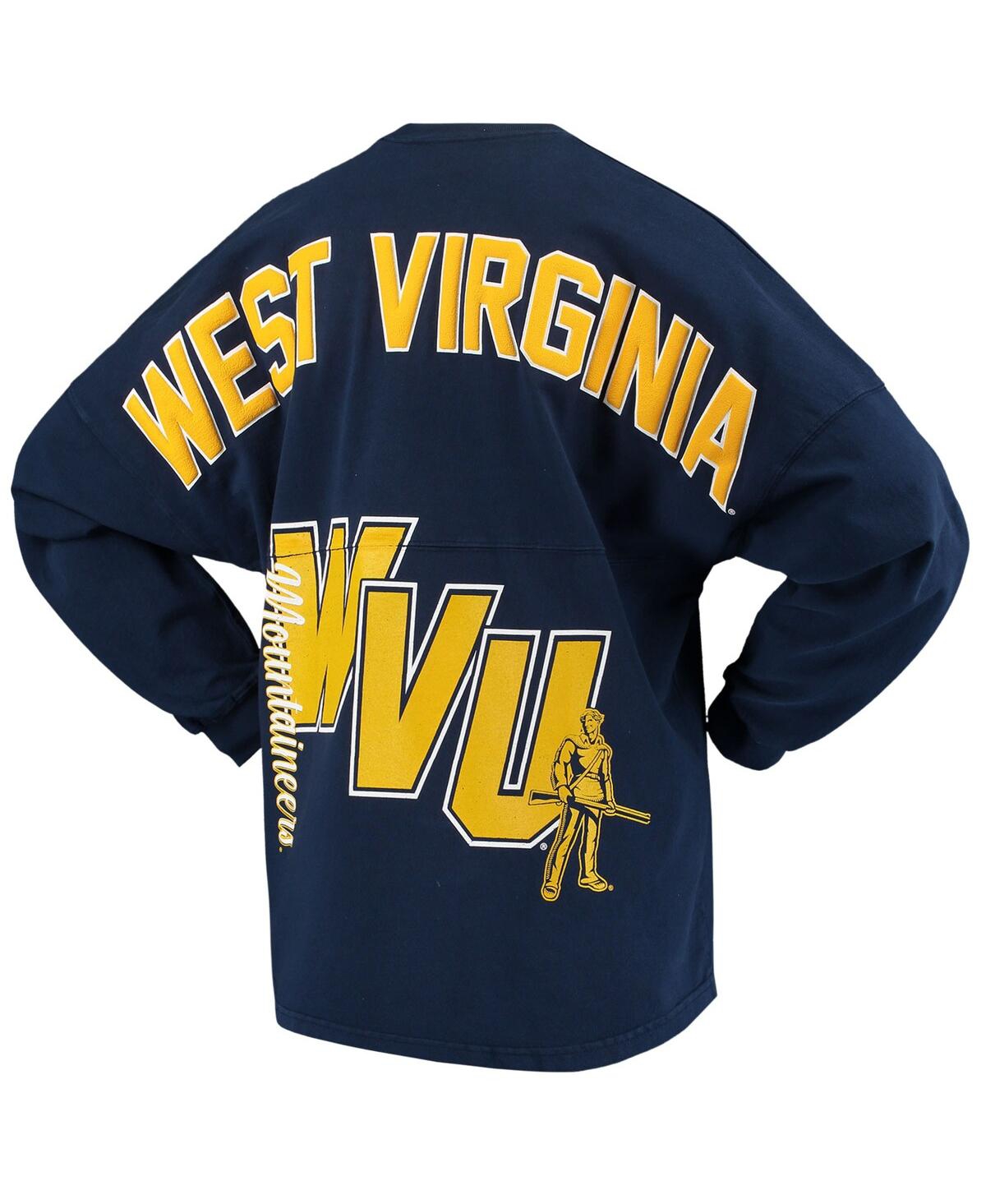 Shop Spirit Jersey Women's Navy West Virginia Mountaineers Loud N Proud  T-shirt