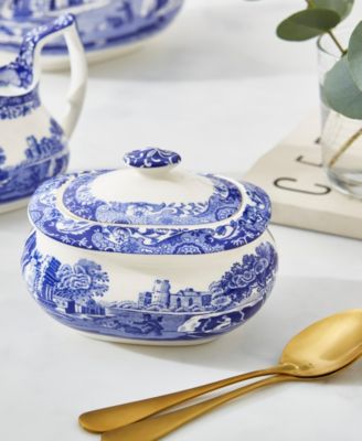 Blue Italian Sugar Bowl