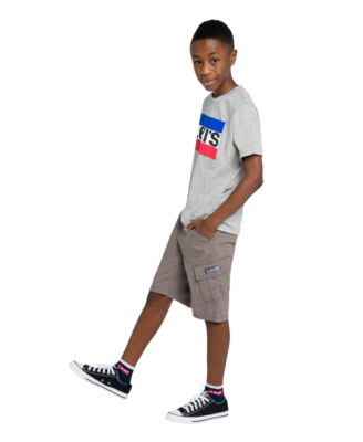 Big Boys Adjustable Waistband Cargo Pocket Shorts