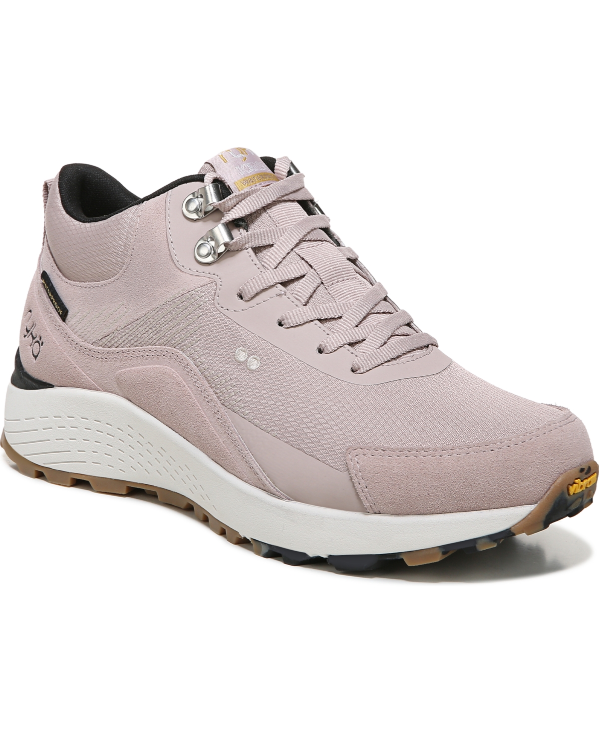 Ryka Women's Kenai Mid-top Hiking Booties In Pink Taupe Fabric,suede