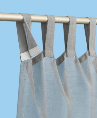 Amina Open Weave Indoor or Outdoor Sheer Tab Top Curtain Panel Collection