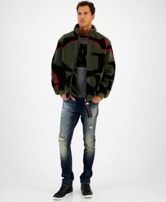 GUESS - Men's Branded Sherpa Fleece Jacket