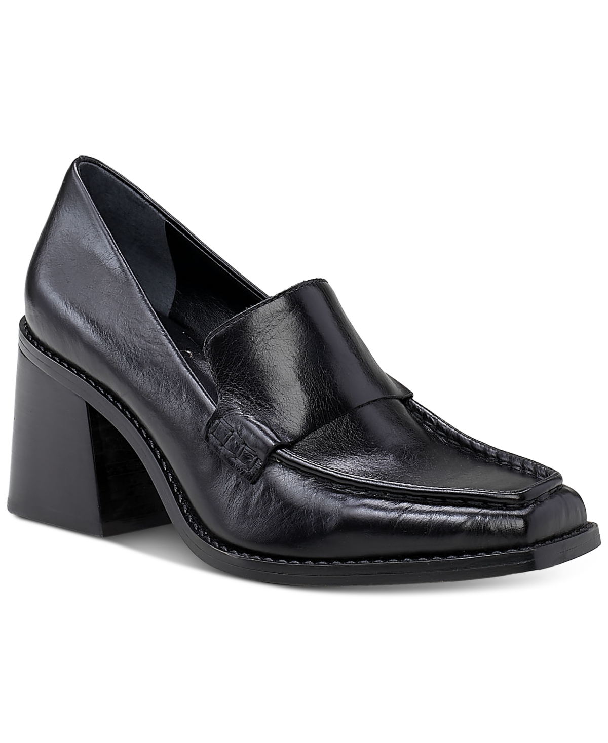 Women's Segellis Block-Heel Tailored Loafers - Black