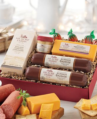 Hickory Farms Classic Hickory Sampler Meat & Cheese Gift Set - Gourmet ...