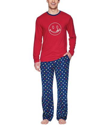 Joe Boxer Blue 3-Piece Polka Dotted Sleepwear Pajama Set