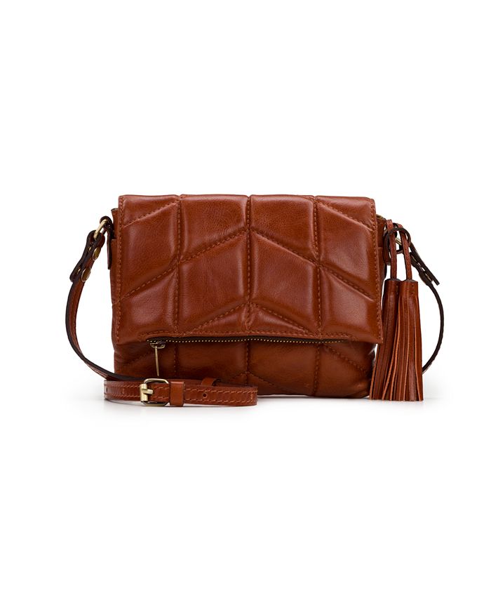Patricia Nash Women’s Corfu Crossbody Bag – Distressed Raffia, Leather Trim, Adjustable Strap