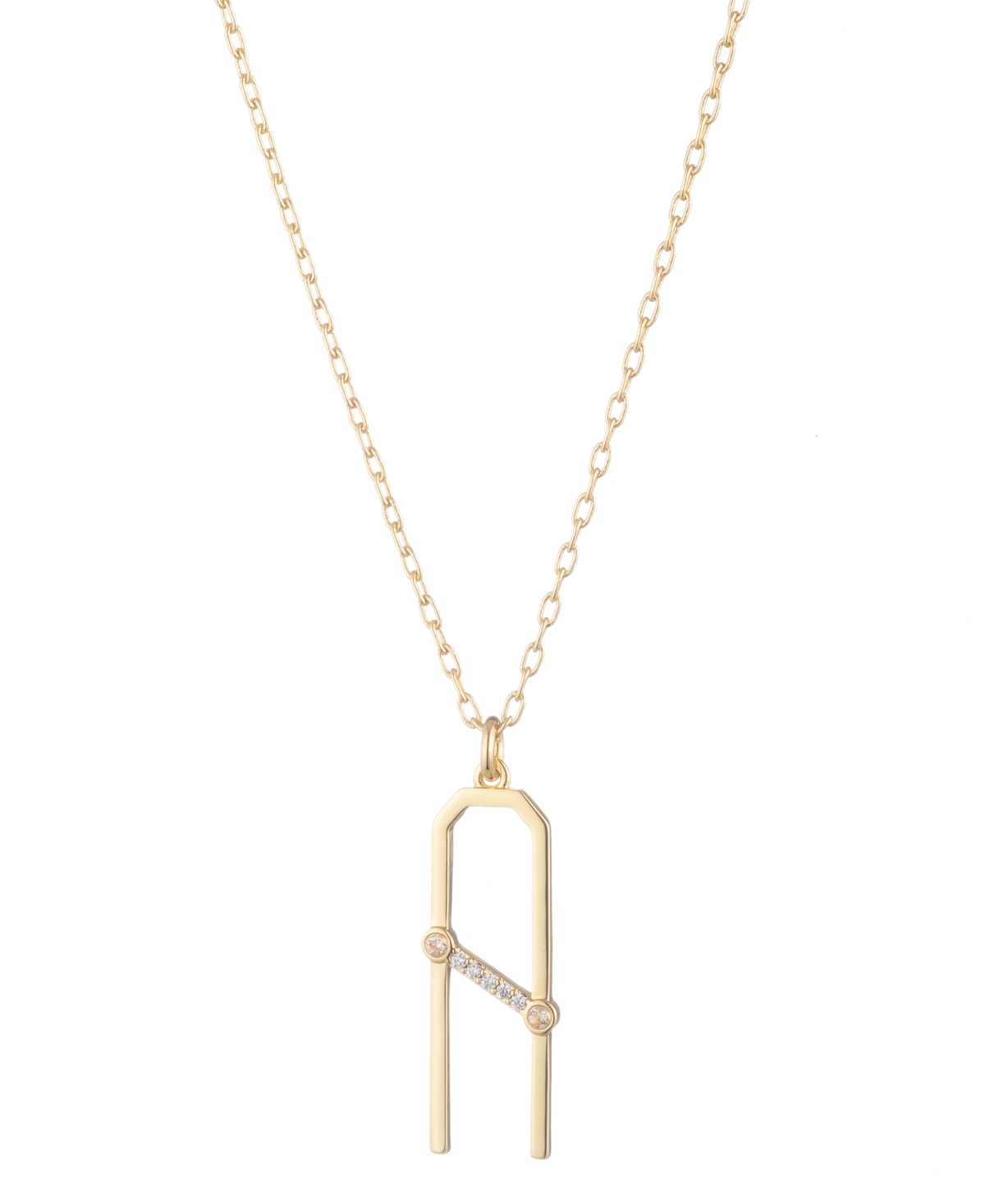 Shop Bonheur Jewelry Ariella Letter A Necklace In Karat Gold Plated Brass