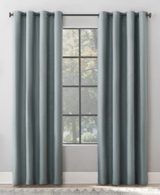 Textured Linen Blend Total Blackout Grommet Top Curtain