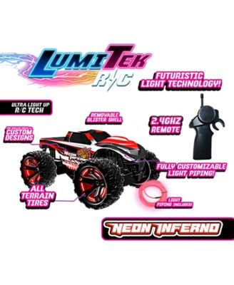 LumiTEK Macy's Exclusive Monster Truck Customizable LED Car 2.4 Ghz 1-10 Scale Remote Control Truck