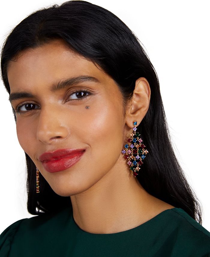 kate spade new york GoldTone Crystal Kaleidoscope Statement Earrings Macy's