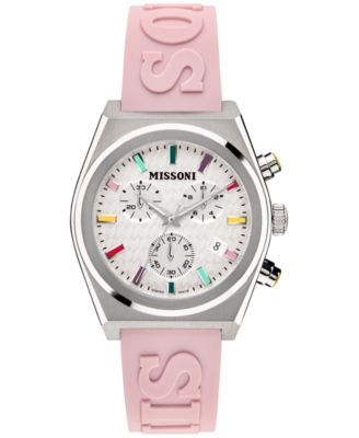 Missoni - Women's Swiss Chronograph 331 Pink Silicone Strap Watch 38mm