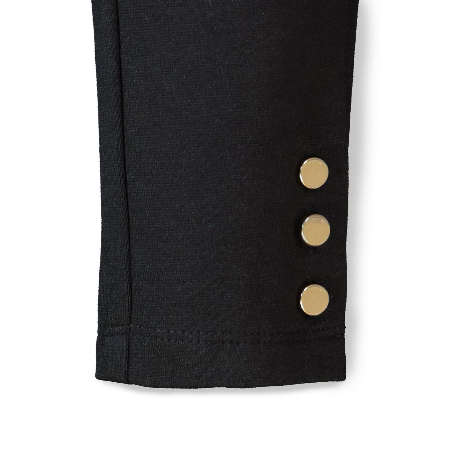 Брюки Hope & Henry Button Cuff Ponte Pant для девочек-малышей, цвет: Чёрный — фото 2