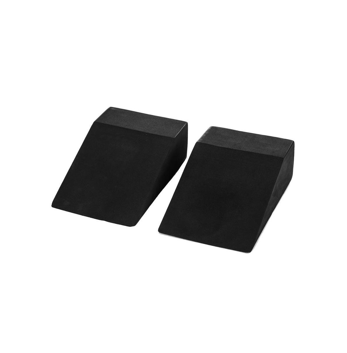 Yoga Foam Wedge Blocks, Soft Wrist Wedge, One Pair - Black