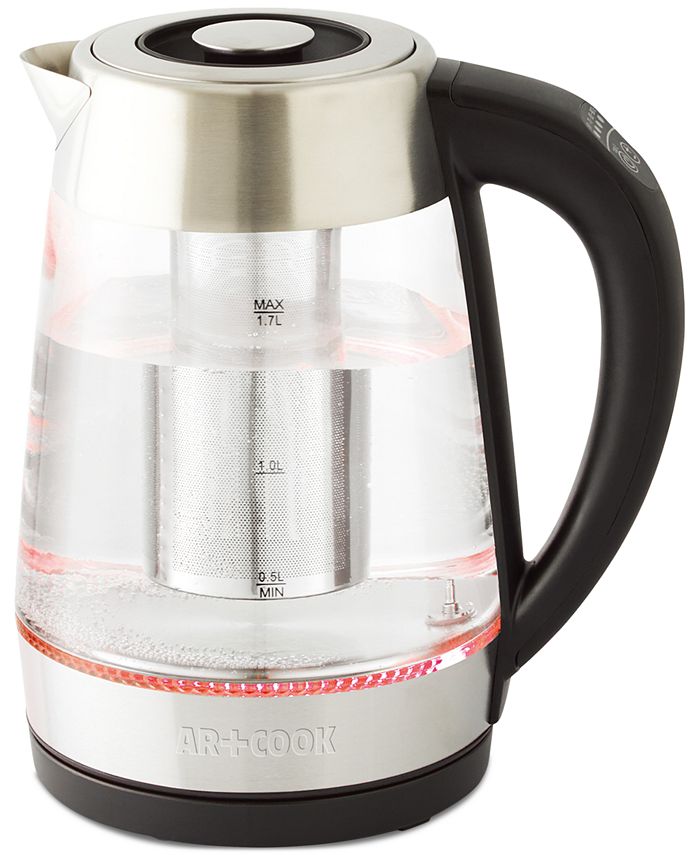 Art & Cook 1.7L Glass Electric Tea Kettle With Infuser - Macy's