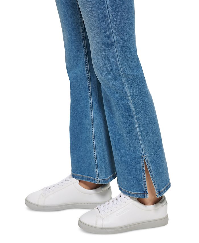 Calvin Klein Jeans Petite Super High-Rise Flare-Hem Jeans - Macy's