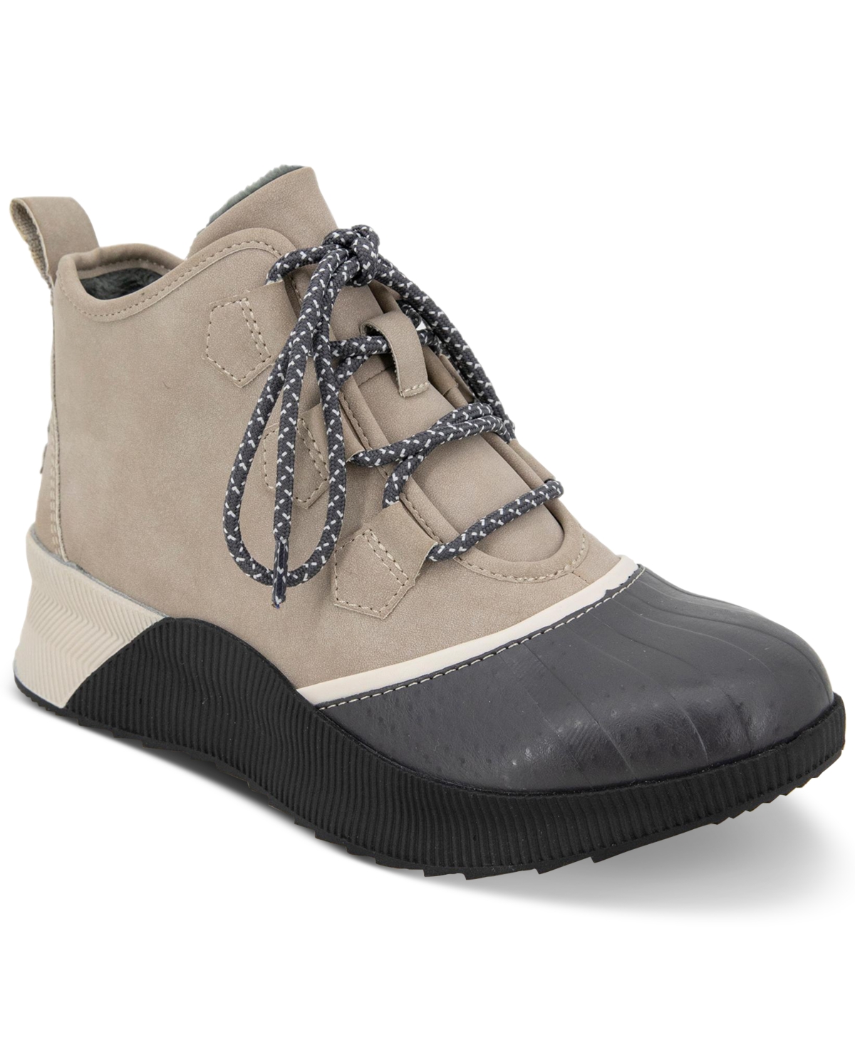 Jbu Women's Linette Lace-up Water-resistant Duck Booties In Taupe