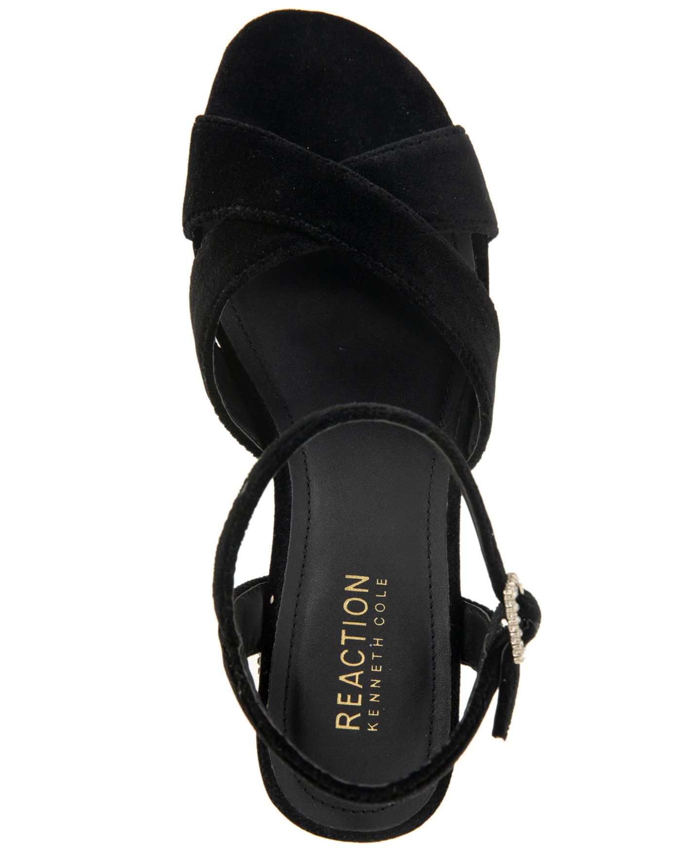 Женские сандалии Kenneth Cole Reaction Reeva Velvet Platform Dress Sandals, цвет: Чёрный бархатный — фото 4