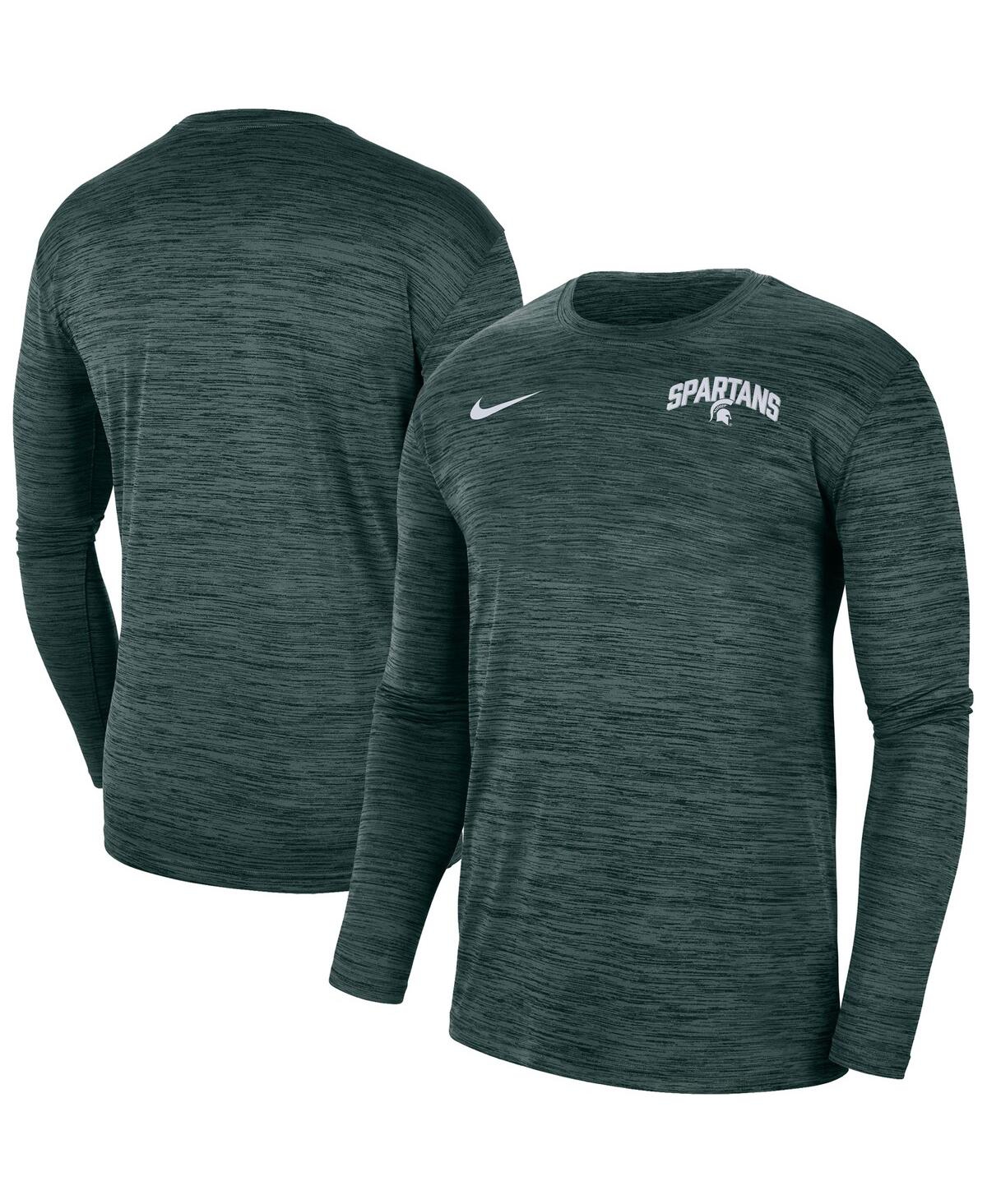 Men's Nike Green Michigan State Spartans 2022 Sideline Game Day Velocity Performance Long Sleeve T-shirt
