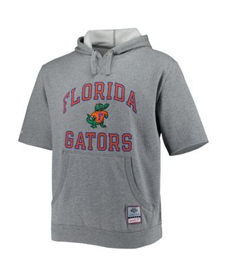 Men's Heathered Gray Florida Gators Wordmark Short Sleeve Pullover Hoodie
