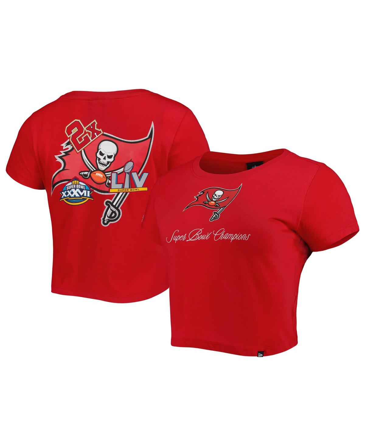 NEW ERA WOMEN'S NEW ERA RED TAMPA BAY BUCCANEERS HISTORIC CHAMPS T-SHIRT 