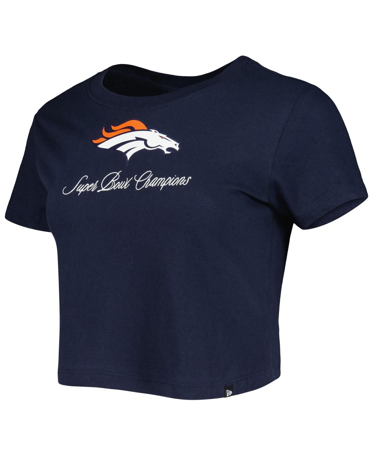 NEW ERA WOMEN'S NEW ERA NAVY DENVER BRONCOS HISTORIC CHAMPS T-SHIRT 