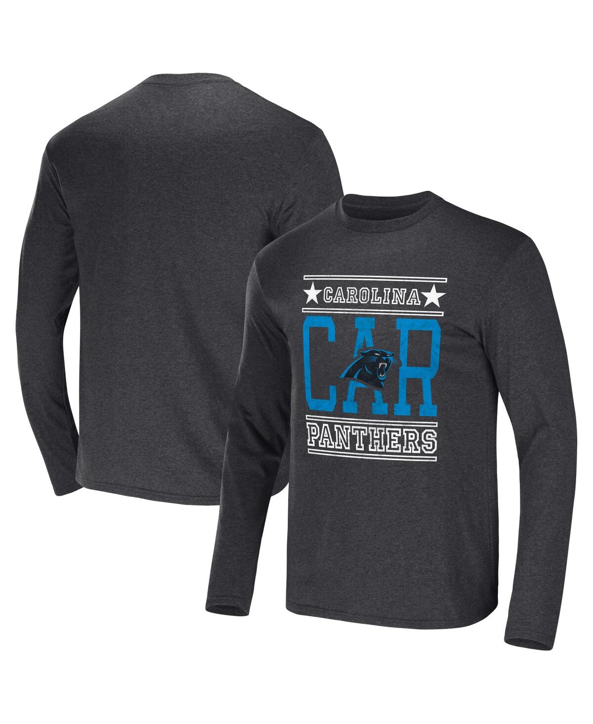 Fanatics Men's Nfl X Darius Rucker Collection By  Heathered Charcoal Carolina Panthers Long Sleeve T-