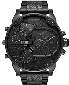 Men's Mr. Daddy 2.0 Chronograph Multifunction Black-Tone Stainless Steel Bracelet Watch 57mm