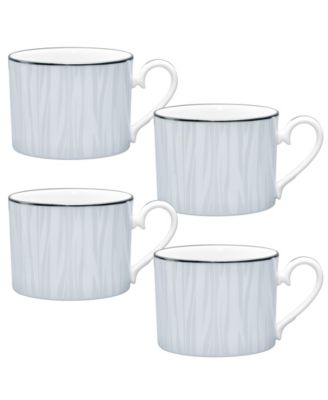 Noritake Glacier Platinum Dinnerware Collection In White