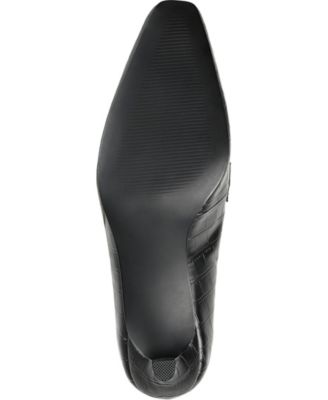 Women's Celina Kitten Heel Loafer Square Toe Pumps