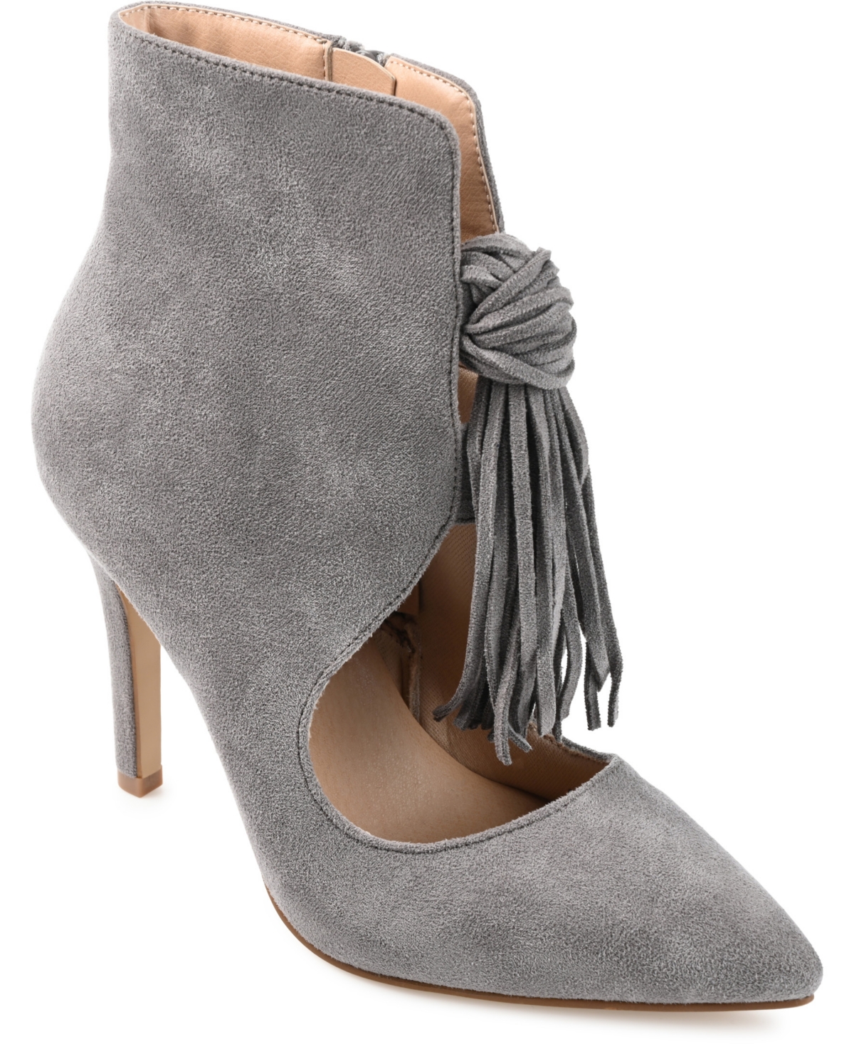 Journee Collection Women's Cameron Stiletto Booties In Gray