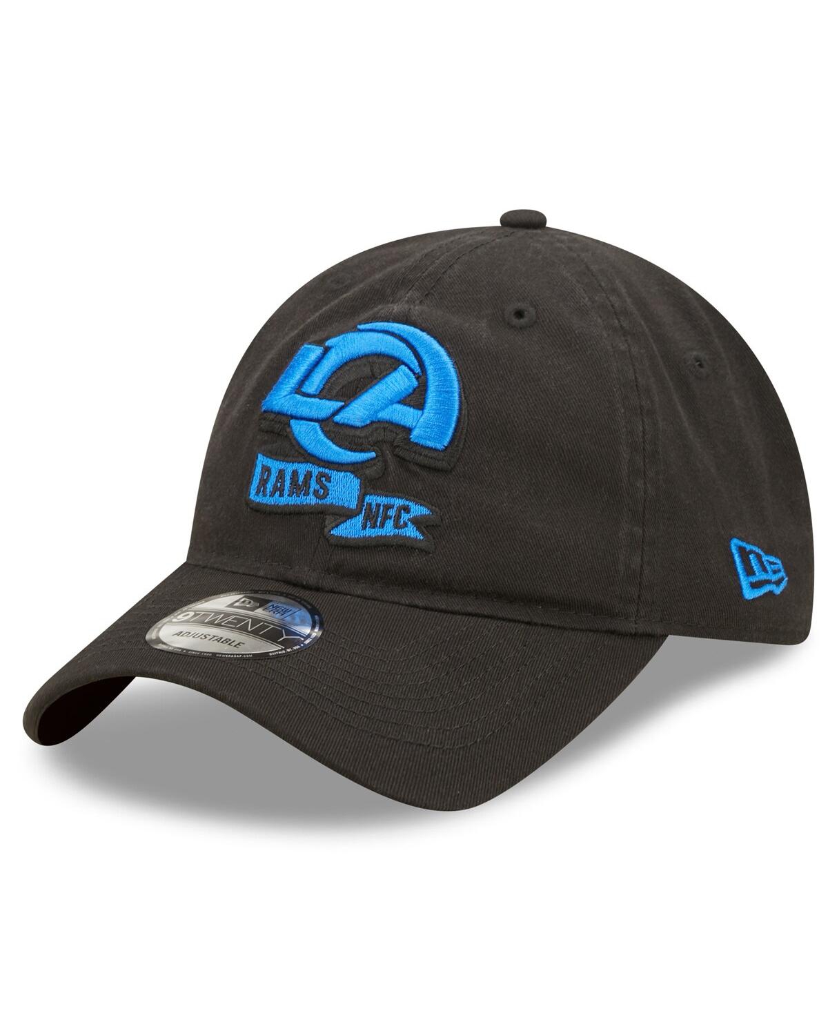 Men's New EraLos Angeles Rams 2022 Sideline Adjustable 9TWENTY Hat - Black