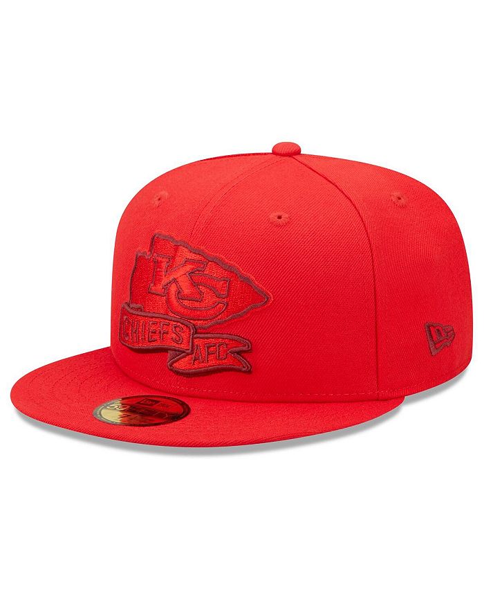 New Era 59FIFTY Cappello Aderente Uomo Kansas City Chiefs Rosso | 2025 Sideline Ufficiale NFL Con Tessuto Quill Tech - 4