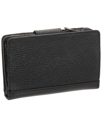 Women's Pebbled Collection RFID Secure Clutch Wallet
