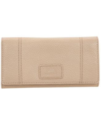 Mancini Women's Pebbled Collection RFID Secure Trifold Wing Wallet - Macy's