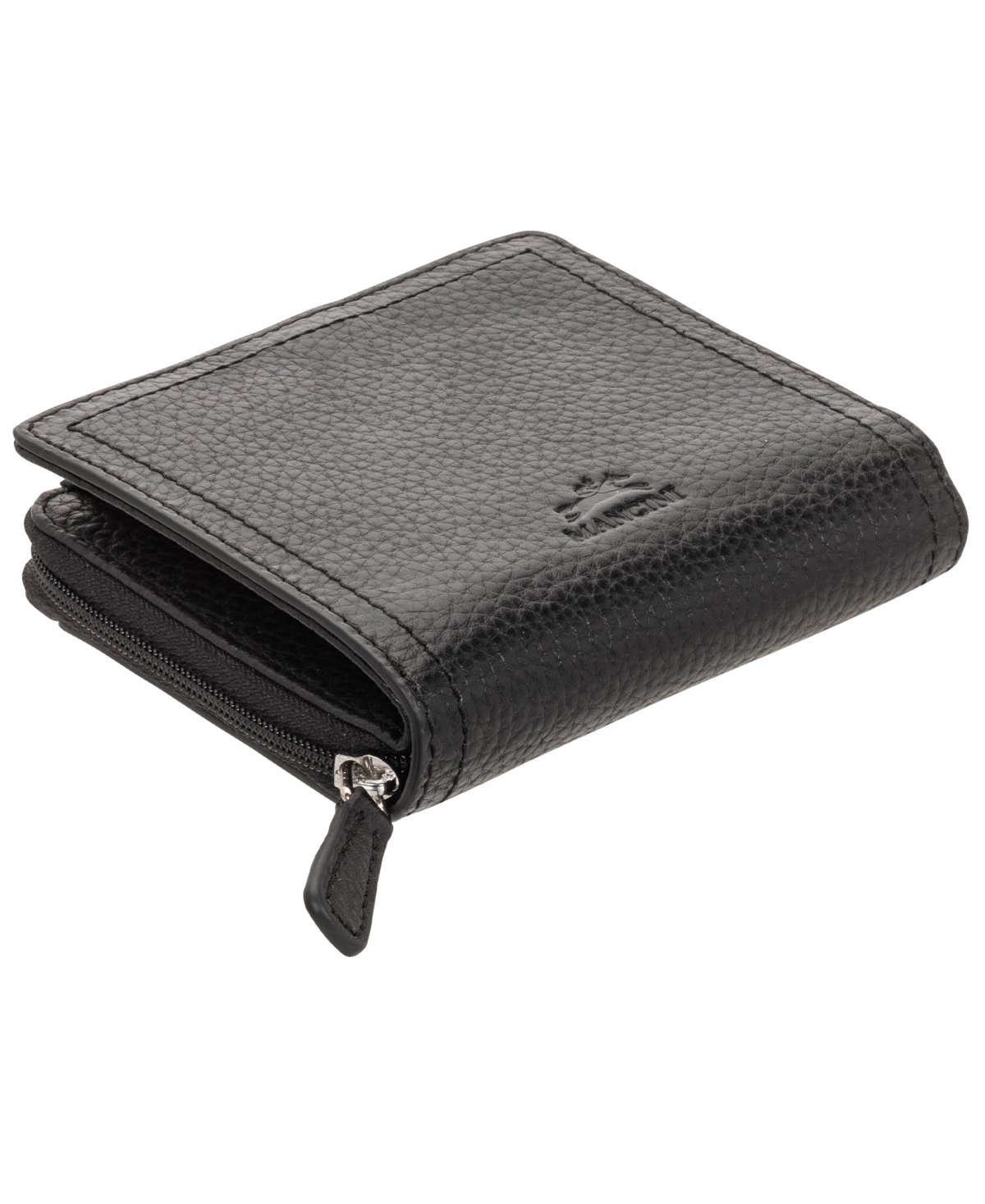 Mancini Women's Pebbled Collection Rfid Secure Mini Clutch Wallet