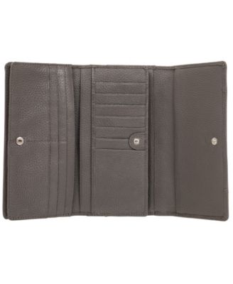 Women's Pebbled Collection RFID Secure Trifold Wing Wallet