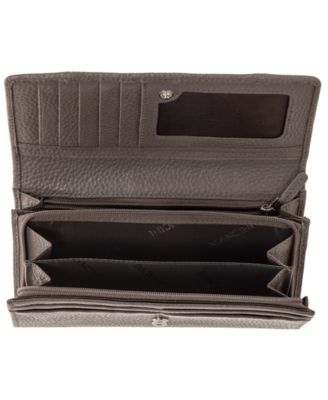 Women's Pebbled Collection RFID Secure Mini Clutch Wallet