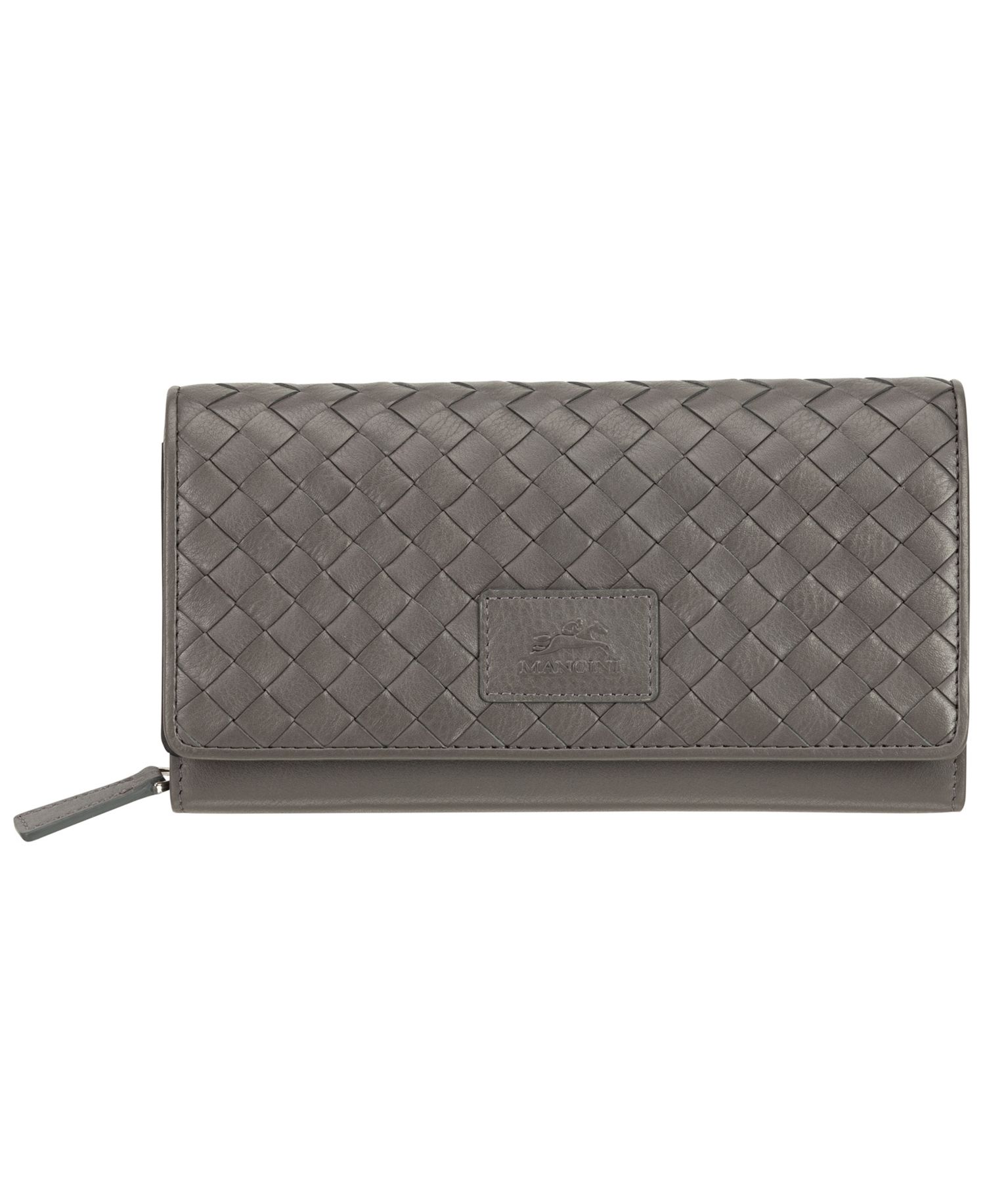 Women's Basket Weave Collection RFID Secure Clutch Wallet