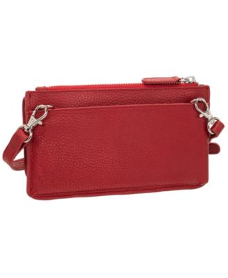 Women's Pebbled Collection RFID Secure Crossbody Wallet