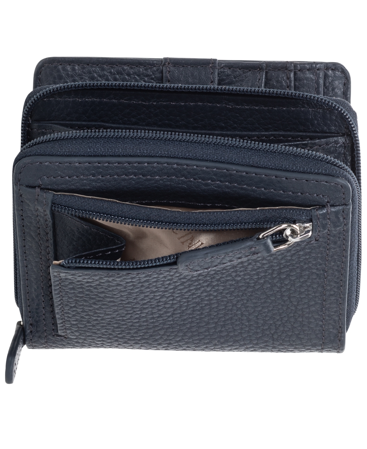 Mancini Women's Pebbled Collection Rfid Secure Mini Clutch Wallet