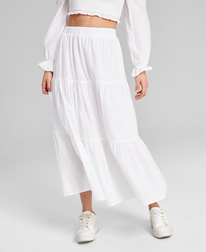 White maxi online skirt macy's